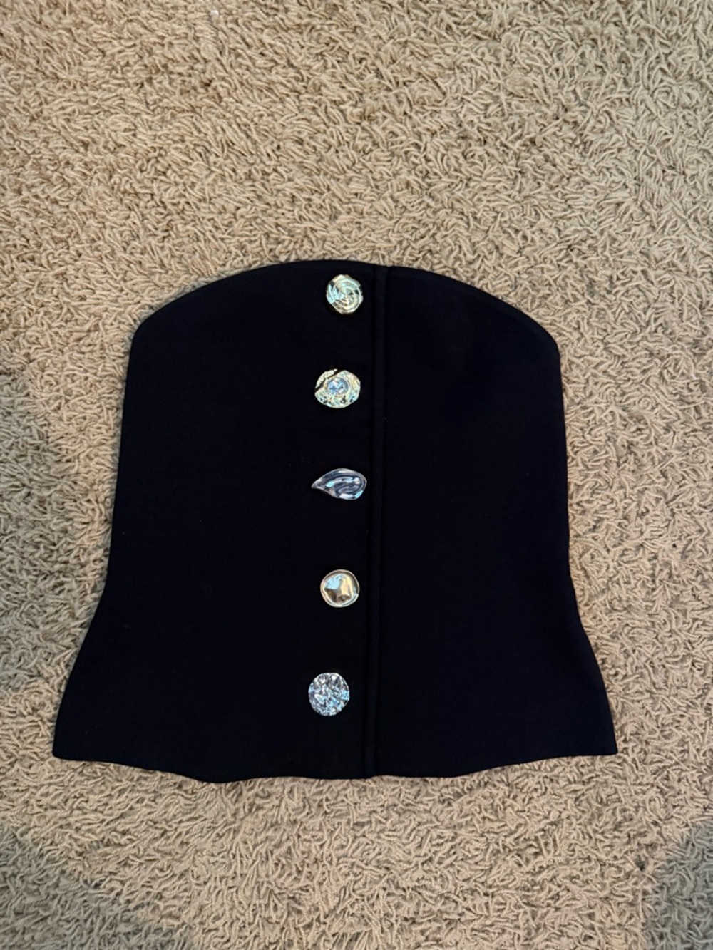 H&M Button up Black Tube Top